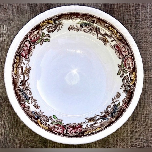 Vintage Antique 8" Round Vegetable Serving Bowl JOHNSON BROS DEVONSHIRE England - Picture 7 of 10